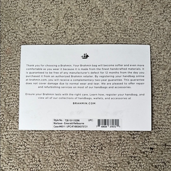 Brahmin Marlowe Emerald Green Melbourne Crocodile-Embossed Shoulder Bag - Picture 7 of 7